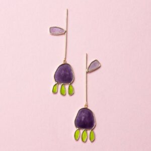 bellflower earrings purple
