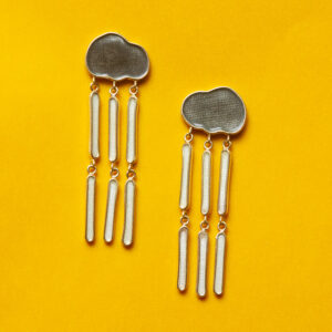 head in the clouds enamel earrings