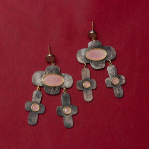 medieval flower earrings