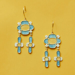 medieval flower earrings