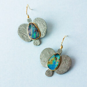 opal butterfly earrings